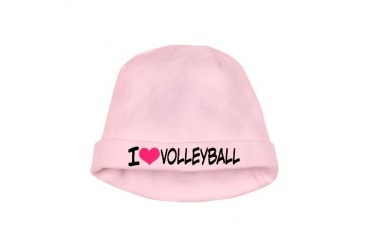 I Heart Volleyball baby hat