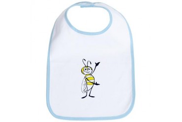 Retro Bumble Bee Funny Bib by CafePress