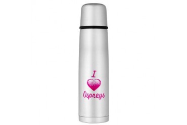 I Love/Heart Ospreys Large Thermos Bottle Animals Large Thermosreg; Bottle by CafePress