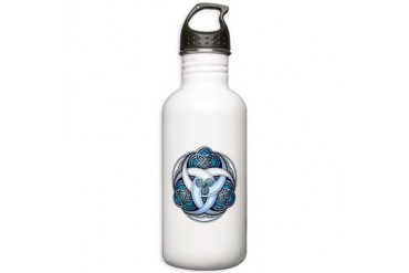 Celtic Triple Crescents - Blue Stainless Water Bot Celtic Stainless Water Bottle 1.0L by CafePress