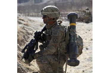U.S. Army soldier stands guard in Wardark, Afghanistan.