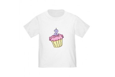 2nd Birthday Cupcake Toddler T-Shirt