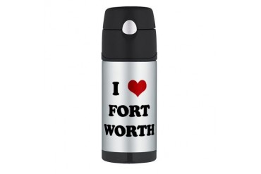 FORT WORTH.png Funny Thermos Bottle 12oz by CafePress