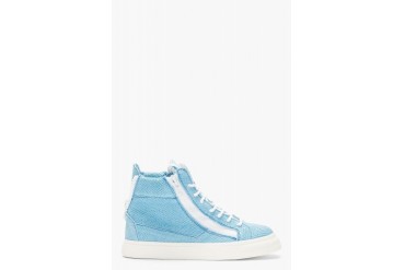 Giuseppe Zanotti Powder Blue Etched High top Sneakers