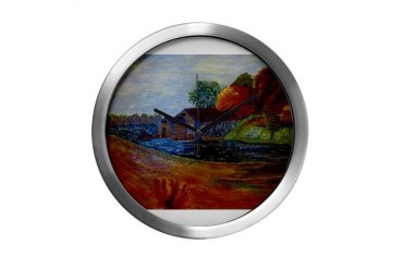Old Mill Vintage Modern Wall Clock by CafePress