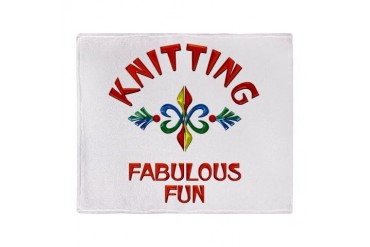 Knitting Fabulous Fun Stadium Blanket Knitting Throw Blanket by CafePress