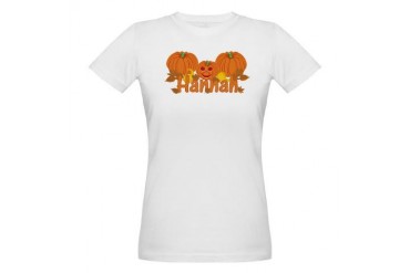 Halloween Pumpkin Hannah Baby Organic Women's T-Shirt by CafePress
