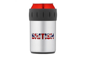British Thermos Can Cooler Funny Thermosreg; Can Cooler by CafePress