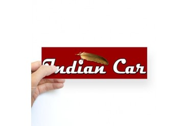 Indian Car Bumper Sticker Car Sticker Bumper by CafePress