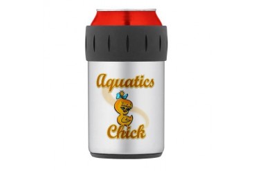 Aquatics Chick 2 Thermos Can Cooler Swimming Thermosreg; Can Cooler by CafePress