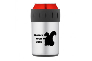 Protect yout nuts Thermos Can Cooler Gamer Thermosreg; Can Cooler by CafePress