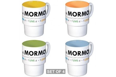 I'm a Mormon: I know it, I live it, I love it Stac Family Stackable Mug Set 4 mugs by CafePress