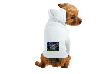 Starry Night Yorkie T Pets Dog Hoodie by CafePress