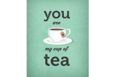 You Are My Cup of Tea - teal Poster Print by Amalia Lopez (24 x 30)