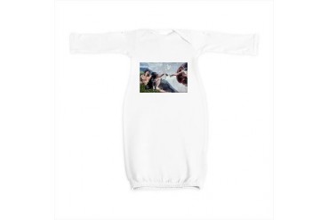CREATION / Black Lab 2 Pets Baby Gown by CafePress