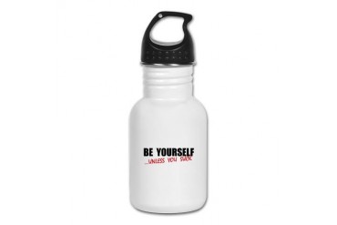 Be Yourself Suck Funny Kid's Water Bottle by CafePress