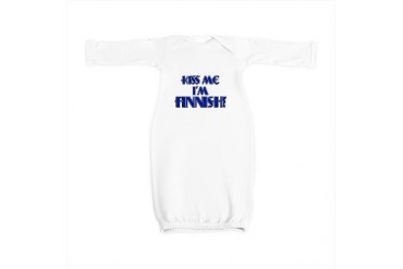Kiss me, I'm Finnish Viking Baby Gown by CafePress