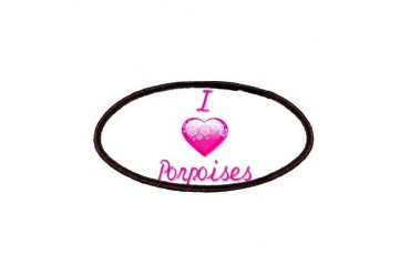 I Love/Heart Porpoises Animals Patches by CafePress