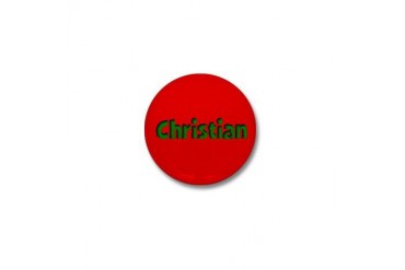 Christian Red and Green Christian Mini Button by CafePress