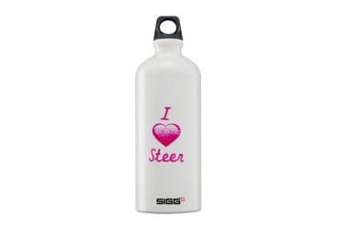 I Love/Heart Steer Animals Sigg Water Bottle 0.6L by CafePress