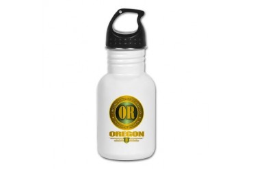 Oregon Gold Label Oregon Kid's Water Bottle by CafePress