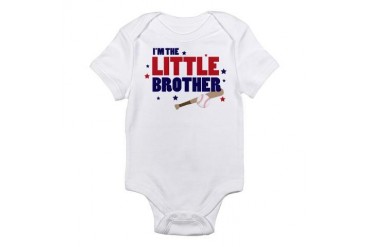 little brother baseball Infant Bodysuit