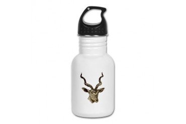 Vintage Kudu Antelope Wildlife Kid's Water Bottle by CafePress