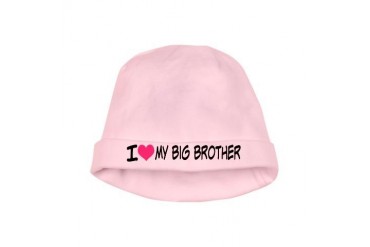 I Heart My Big Brother Baby Beanie Hat