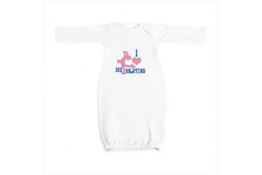 i heart iceskating.jpg Sports Baby Gown by CafePress