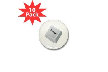 Panic Button Internet Mini Button 10 pack by CafePress