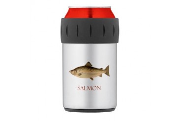 Salmon Thermos Can Cooler Fishing Thermosreg; Can Cooler by CafePress