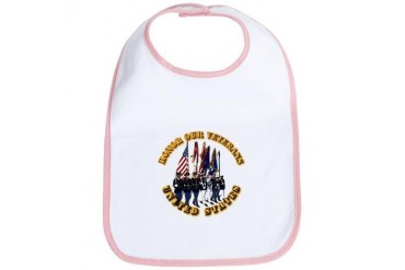 Honor Our Veterans Military Bib by CafePress