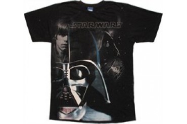 Star Wars Transparent Vader Luke Skywalker Darth Sidious Space T-Shirt Sheer