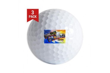Fort Pierce Florida Greetings Vintage Golf Balls by CafePress