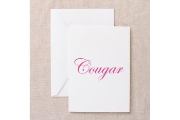 Cougar Funny Greeting Card by CafePress