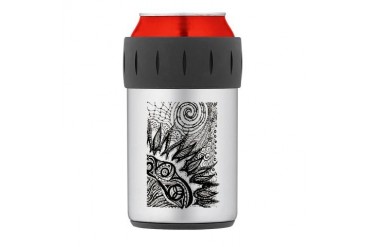 ATCsun.jpg Thermos Can Cooler Black Thermosreg; Can Cooler by CafePress