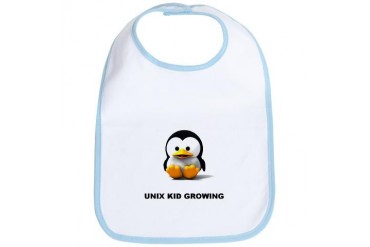 LINUX KID GROWING: Baby Bib by CafePress