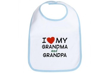 I Love My Grandma and Grandpa Bib