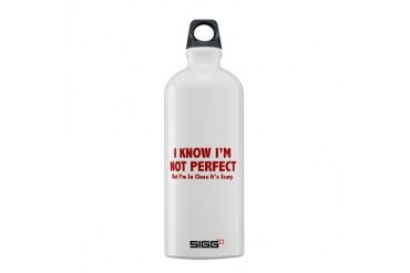 I know I'm not perfect Funny Sigg Water Bottle 0.6L by CafePress