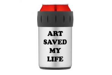 ART SAVED2.png Thermos Can Cooler Cool Thermosreg; Can Cooler by CafePress