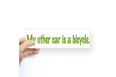 My Other Car is a Bicycle Bumper Sticker Car Sticker Bumper by CafePress