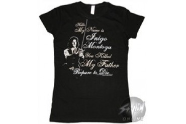 Princess Bride Inigo Montoya Prepare to Die Words Baby Doll Tee