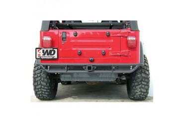 Olympic 4x4 Products A/T Slider Rear Bumper in Textured Black 153-124 Rear Bumpers