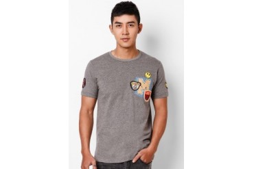 EZRA by ZALORA Badges Tee