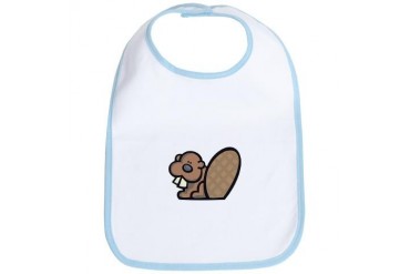 Cute Little Beaver Cute Bib by CafePress