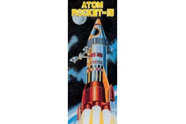 Atom Rocket-15 Poster Print by Retrobot (10 x 20)