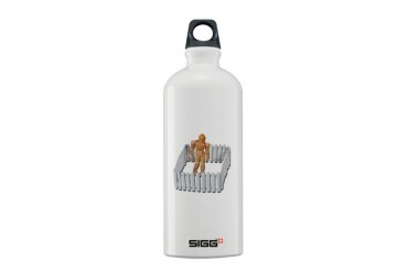 Isolated in White Picket Fence Sigg Water Bottle 0 White Sigg Water Bottle 0.6L by CafePress