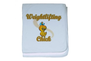 Weightlifting Chick 2 Girl baby blanket by CafePress
