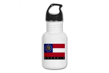 Georgia State Flag Flag Kid's Water Bottle by CafePress
