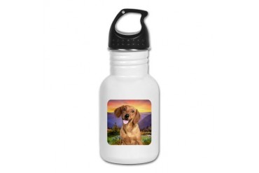 Dachshund Meadow Dachshund Kid's Water Bottle by CafePress